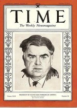 Time Magazine October 2, 1933 Lewis-John L. - £21.15 GBP
