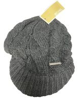  Michael Michael Kors Women’s Gray Cable Knit Newsboy Cap Hat – One Size... - $497.88 MXN
