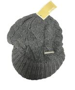  Michael Michael Kors Women’s Gray Cable Knit Newsboy Cap Hat – One Size... - $497.88 MXN