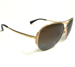 Coach Sunglasses HC7067 L1590 9238T5 Large Gold Aviators with Brown Lenses - £48.56 GBP