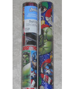 USA MARVEL AVENGERS HULK  Christmas Wrapping Paper Red Blue 20 SQ FT Folded - £5.19 GBP
