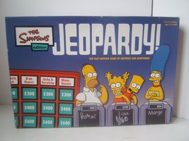 The Simpsons Jeopardy Board Game Near Complete - Missing 1 Card/Tape - $15.36