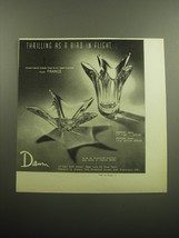 1958 Daum Crystal Advertisement - Boreal vase and Boreal bowl - £14.12 GBP