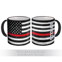 REYNOLDS Family Name : Gift Mug American Flag Firefighter USA Thin Line - $15.90