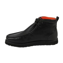 Men's TAYNO Wallabee Chukka Boots Smooth Leather Light Weight Mojave L Black image 10