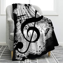 Piano Keys Music Note Soft Throw All Season Blanket 50&#39;&#39; X40&#39;&#39; - £14.37 GBP