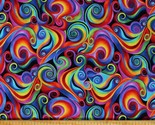 Cotton Butterfly Magic Swirls Rainbow Swirls Fabric Print by the Yard D7... - £10.95 GBP