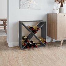 Wine Cabinet Grey 62x25x62 cm Solid Wood Pine - £41.48 GBP