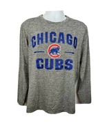 Chicago Cubs Shirt Long Sleeve Activewear Size L Gray VF Imagewear - £14.71 GBP