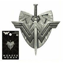 DC Comics Wonder Woman Movie Pewter Metal NEW WW Logo Shield and Sword L... - £5.38 GBP