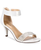 Style &amp; Co Womens Phillys Two-Piece Evening Sandals, 9.5 M, Silver Sparkle - £54.10 GBP