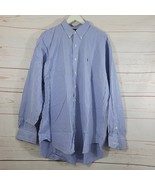 Ralph Lauren Blake Mens Blue White Stripe Oxford Button Down Shirt Size ... - $37.91 CAD