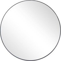 Camden Isle 86606 Round Metal Frame Mirror, Black - £101.78 GBP