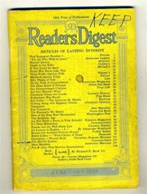 Readers Digest February 1939 Articles of Lasting Interest  - £7.76 GBP