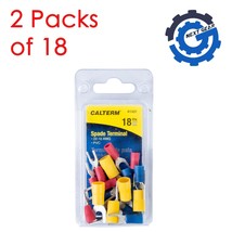 Calterm 2 packs of 18 Assorted Spade Terminals 22-10 AWG 61337 - $405.81 MXN