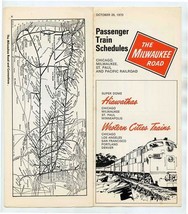 Milwaukee Road Passenger Train Schedules 1970 Hiawathas Western Cities T... - $10.89