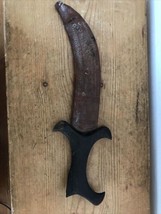 Antique African Sudanese Tribal Hadenoa Dagger Knife Tribal Leather Shea... - £156.35 GBP
