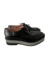 ROBERT CLERGERIE Womens Black Leather BROOK Platform Derby Shoes Oxfords... - $119.99