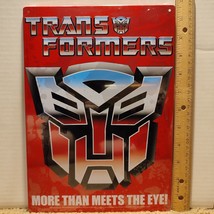 Transformers Metal Tin Sign Wall Hanging Official Hasbro Collectible Decoration - £10.54 GBP