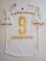 Robert Lewandowski Bayern Munich Match Slim White Away Soccer Jersey 2022-2023 - £86.00 GBP
