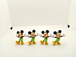Lot of 4 - Disney Mickey Mouse 2&quot; figure cake topper party favor Green P... - $241.33 MXN