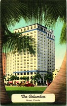 Vtg Lino Cartolina Columbus Bayfront Hotel Biscayne Bay Vintage Miami Florida - £4.76 GBP