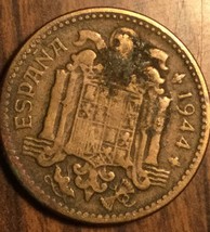 1944 SPAIN 1 PESETA COIN - $1.72