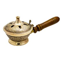 Pure Brass Charcoal Incense Burner, Loban Burner Dhoop Dhuni for Home, Offices - £23.67 GBP