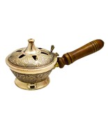 Pure Brass Charcoal Incense Burner, Loban Burner Dhoop Dhuni for Home, O... - £23.25 GBP