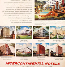 1957 Intercontinental Hotels Advertisement Vintage Rooms World Travel DWJJ2 - $564.13 MXN