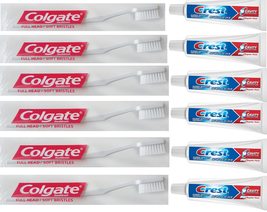 Rilney Bundle Colgate Full Head Wrapped Toothbrushes with Crest Cavity T... - $9.79