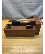Vintage Wooden Home Decorative Duck Nutcracker Rustic Box - $47.54 CAD