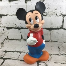 Vintage Disney Mickey Mouse Collectible Vinyl Rubber Piggy Bank Figure B... - $14.84