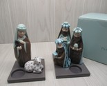 Partylite Nativity Modern Shepherd &amp; Three Kings Tealight Candle Holders... - £16.34 GBP