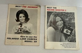 Lot 2 Vintage Polaroid Camera Brochure Manual - £10.86 GBP