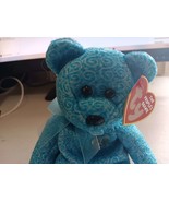 Ty Beanie Babies  Classy Dark Blue Bear (With Ribbon Around Neck and #1 ... - £8.68 GBP