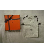 Hermes box square with ribbon tissue and dust bags for belt empty orange... - $72.26