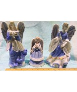 Trio of Porcelain &#39;Blue Angels&#39; Figurines Statues - $19.95