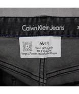 Calvin Klein Pants Mens 38 Black Denim Straight Flat Front Pockets Jeans - £23.69 GBP