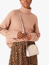 Kate Spade Spencer Metallic Rose Gold Leather Double Zip Dome Crossbody ... - $98.98