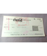 1970 Coca Cola Sikeston Missouri Bottling Co Payroll Check - £7.86 GBP