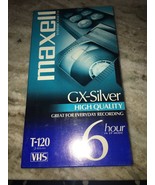 Maxell GX-Silver T-120 High Quality VHS Tape 6 Hour New - $10.86 CAD