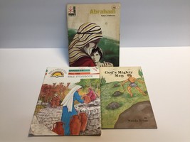 3 Books Bible Discovery Storybook/Abraham/God&#39;s Mighty Men Paperbacks - £1.82 GBP