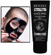 Revuele Black Face Mask Zink Peel-Off Blackhead Removing Acne Purifying 80ml /EU - £3.71 GBP