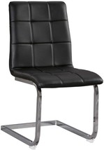 Madanere Modern Faux Leather Upholstered Dining Chair, 4 Count, Black, By - $498.99
