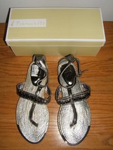 Fahrenheit Morena Strap Flat, Pewter, Size 6 Sandal&#39;s (New w/Box) - £11.79 GBP