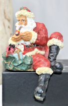 Santa Claus Shelf Sitter Heavy Solid Christmas Figurine 7” Tall Vintage - £16.79 GBP