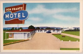 Don Frantz Motel State Ferry Dock St Ignace,Michigan Linen Postcard Post... - $17.08