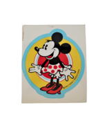 Vtg Walt Disney Productions Minnie Mouse Polka Dot Luggage Sticker Ephemera - £11.79 GBP