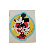 Vtg Walt Disney Productions Minnie Mouse Polka Dot Luggage Sticker Ephemera - £11.26 GBP